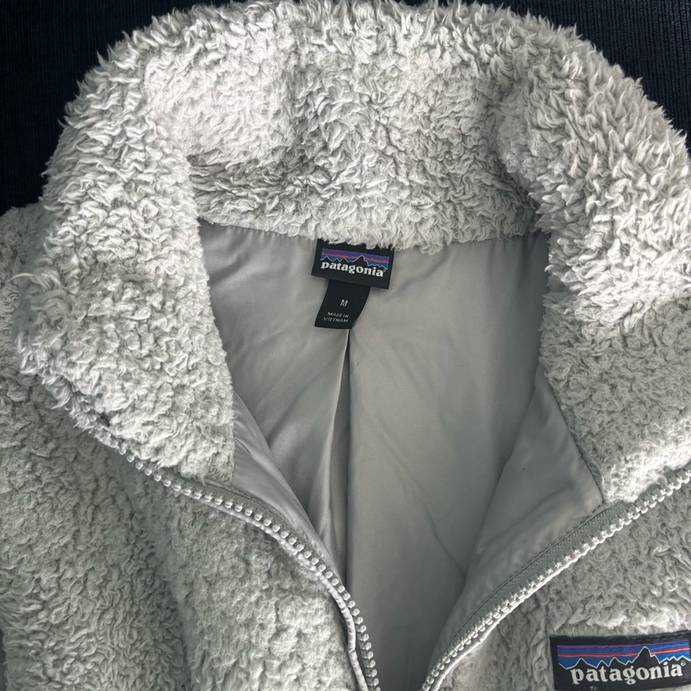 Patagonia Womens Los Gatos Full Zip Fleece Vest Medium Light Gray - Picture 5 of 8